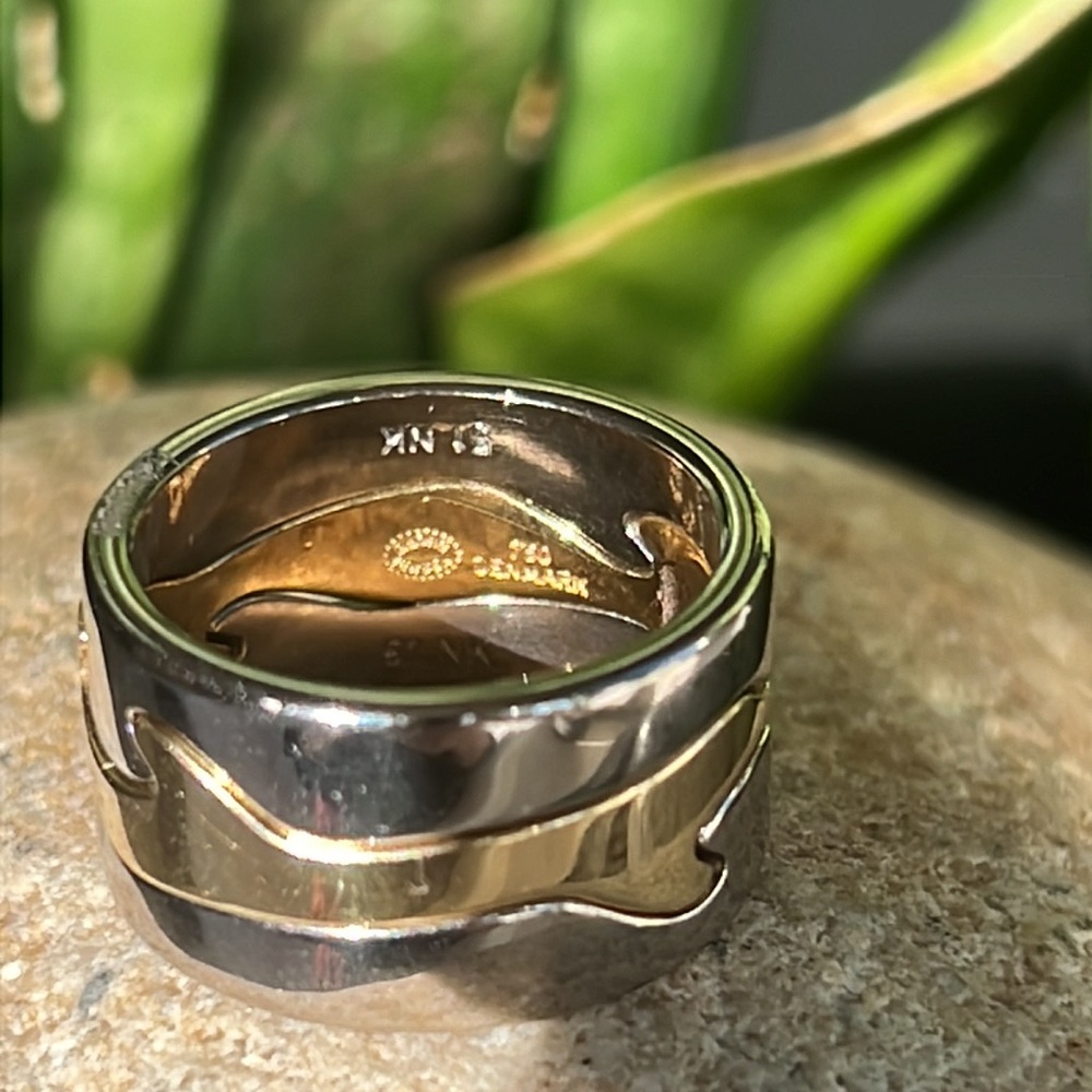 Georg Jensen 18k fusion ring - Picture 11 of 17